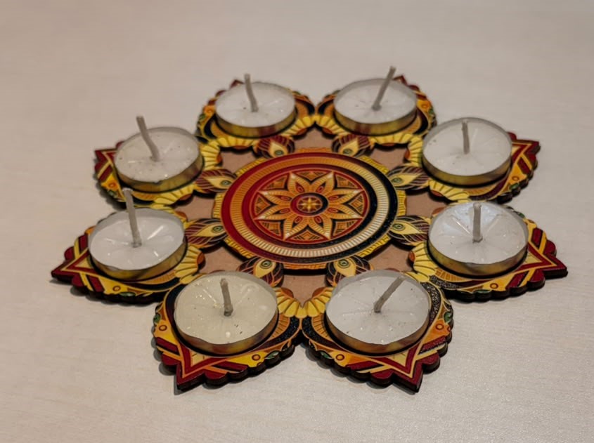 Wooden Candle Holder Decor